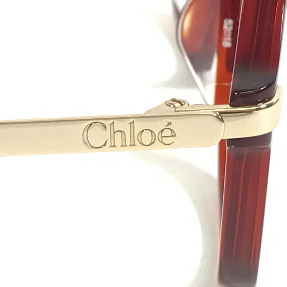 Chloe Eyeglasses Frames CH0361OA 004 Burgundy Clear Red Gold Asian Fit 52-18-145